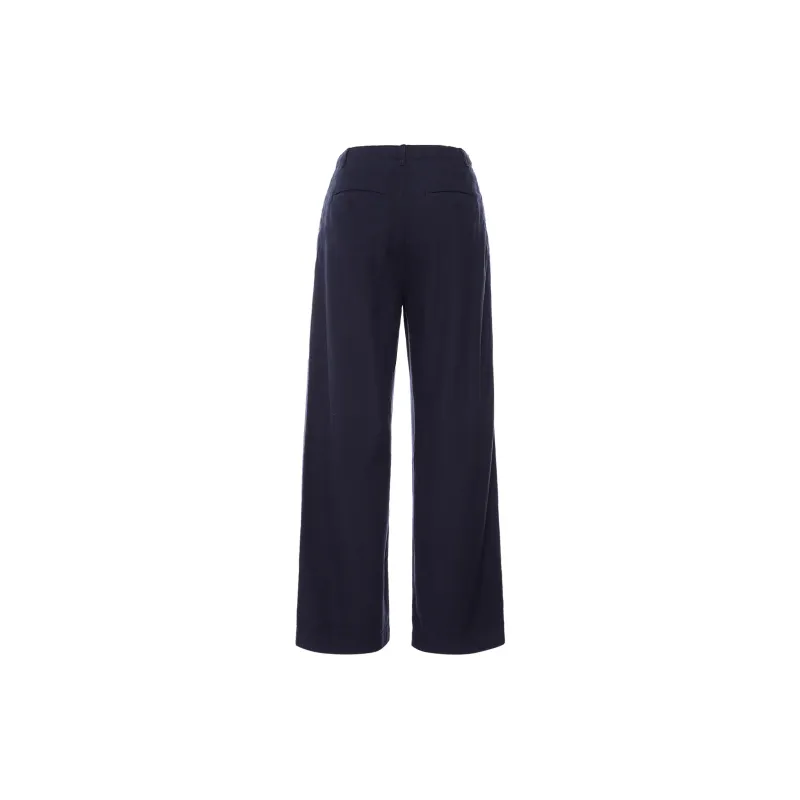 Ines De La Fressange X UNIQLO X Ines De La Fressange Casual Pants Women's Navy Blue-1