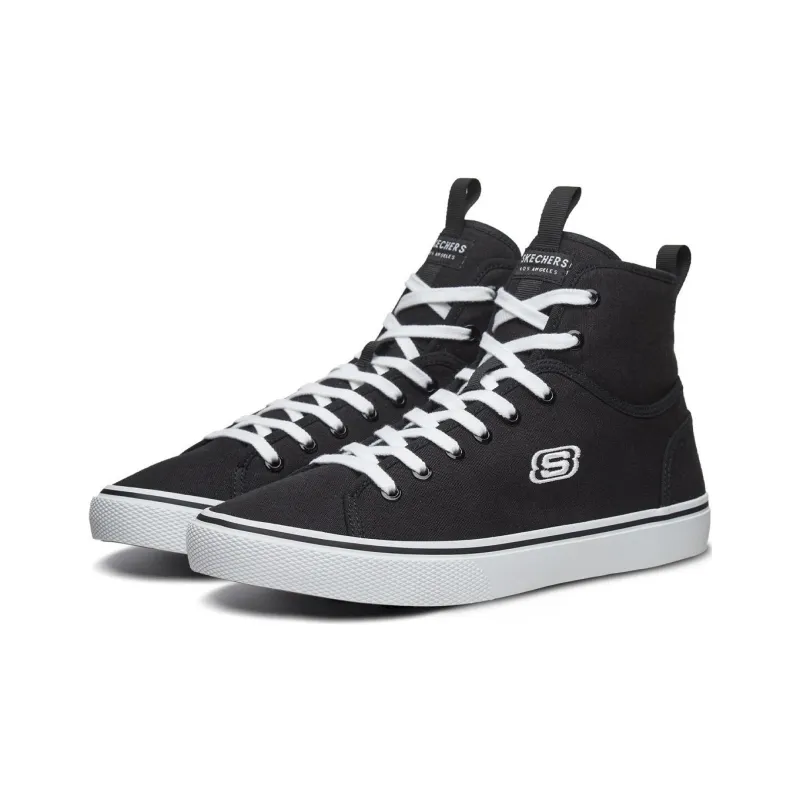 Skechers Lifestyle Anti-Slip Wear-Resistant High-Top Skateboard Shoes Men's Black-3