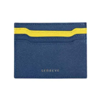 SENREVE Grained Leather With Genuine Leather Card Holder Women's Ocean Blue With Gold Accents