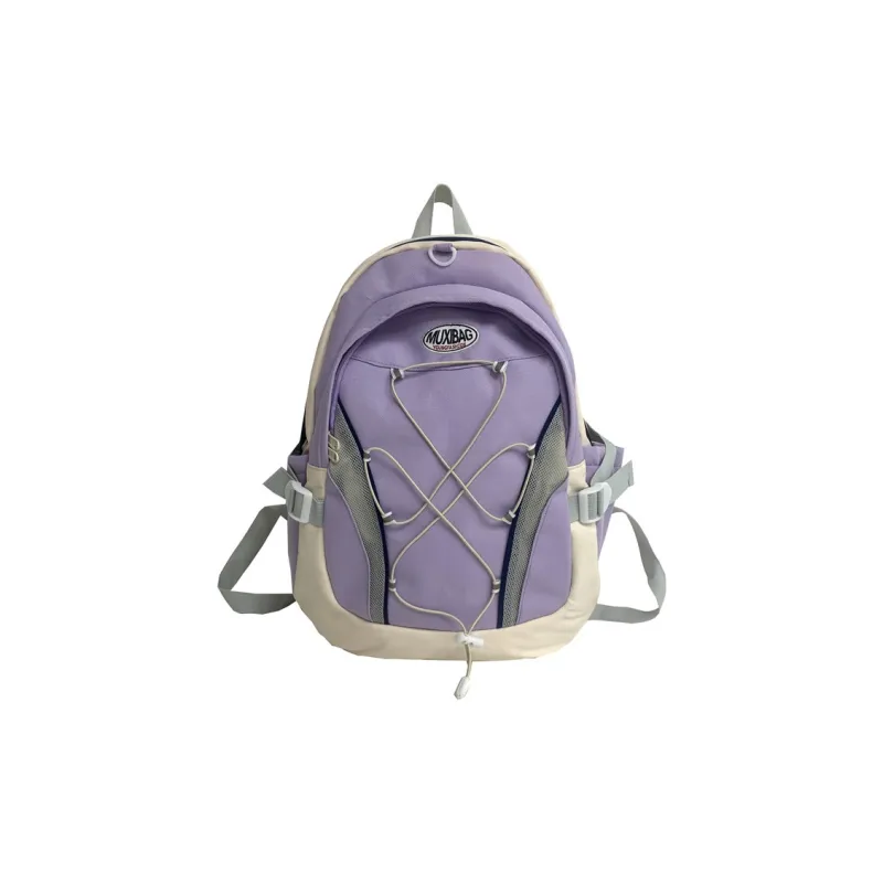 BAODIDAISHU Oxford Backpacks Regular Unisex Gray/Violet/Light Blue-4
