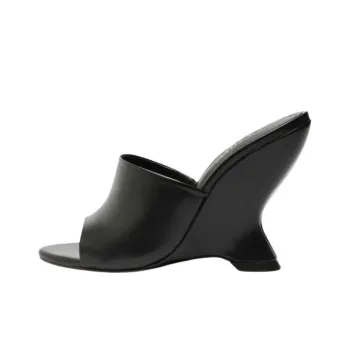 Schutz Slide Slippers 10.9cm Women's Black