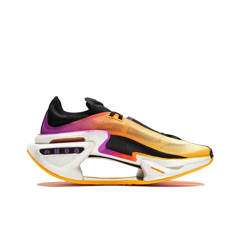 LiNing Shadow 3.0 Cushioned Wear-Resistant Breathable Rebound Low-Top Running Shoes Unisex Orange Black-1
