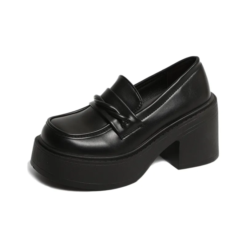 NUNZ Loafers Women's Black Glossy/Black Matte-10