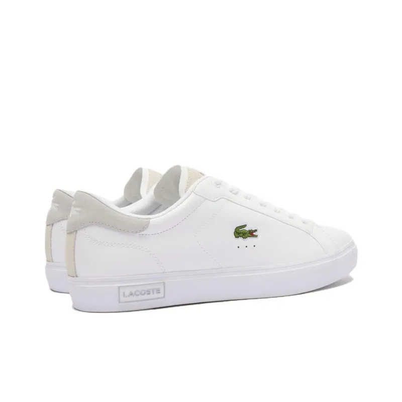 LACOSTE Powercourt Low Top Skateboard Shoes Men's White-2