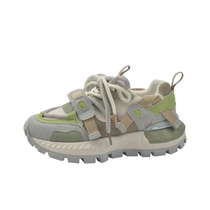LXVB Slip-Resistant Breathable Low-Top Chunky Sneakers Women's-12