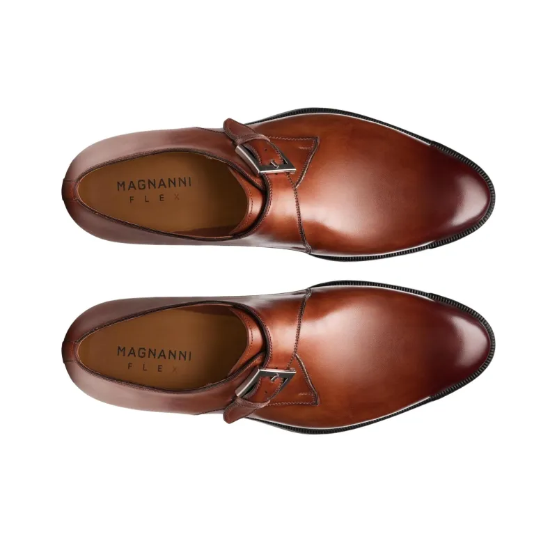 Magnanni Dress Shoes Men's Brown Red-3