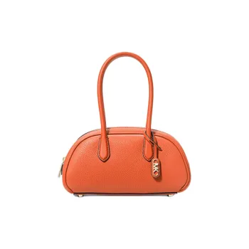 MICHAEL KORS Eggstone Grain Leather Handbag Small Size Women's Orange