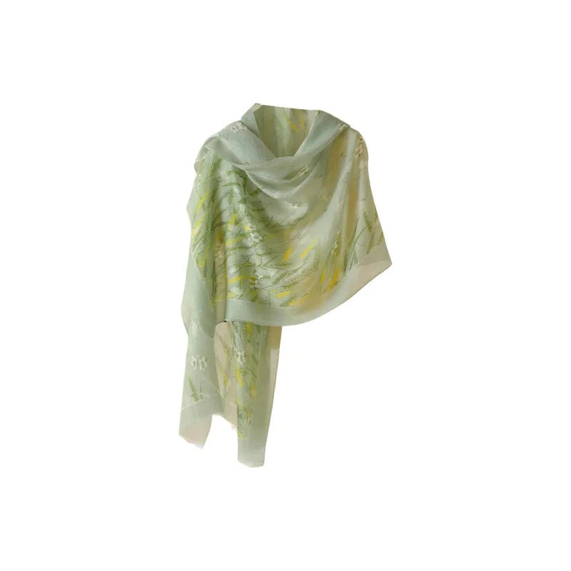 Hang Silk Road Cashmere Silk Scarves Women's Blue-1