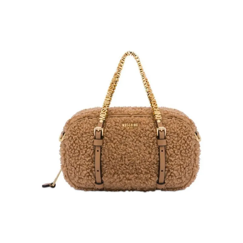 MOSCHINO Logo lettering Fleece Tote Bag-0