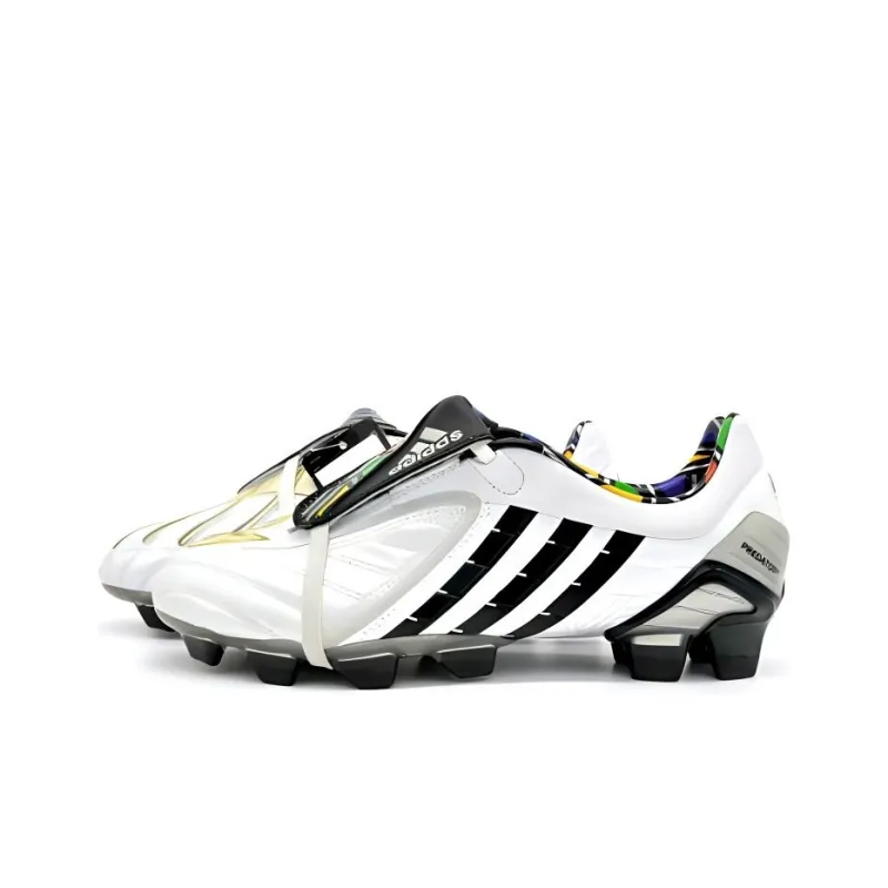 Adidas Predator Absolion FG Rubber Long Studs Cushioning Wear-Resistant Soccer Shoes Unisex White Black-2