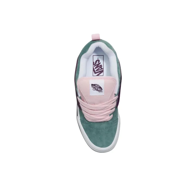 Vans Knu Stack Anti Slip And Wear Resistant Lightweight Low Top Skateboard Shoes Women's Green Pink-3