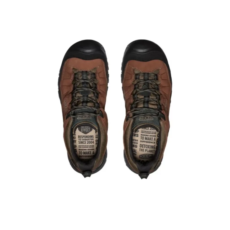 KEEN Targhee IV Cushioning Anti Slip And Wear Resistant Coverage Low Top Trekking Shoes Men's Brown Black-3