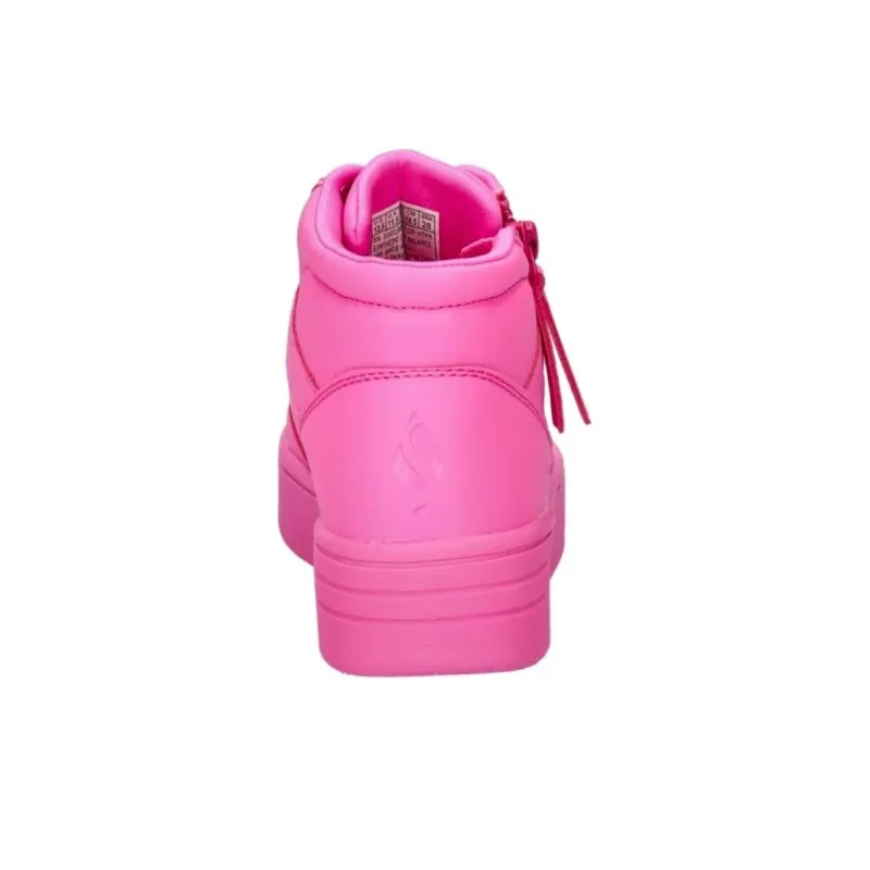 Skechers Court High Skateboard Shoes Women's High-Top Neon-4