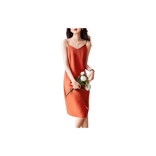 XWI Slip Dresses Women's Brick Red