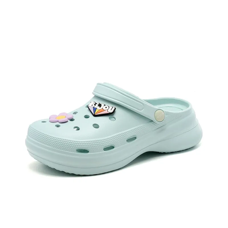 OUBT Sweet Style Closed Toe Half Slippers Fashion Beach Clogs Women's-26