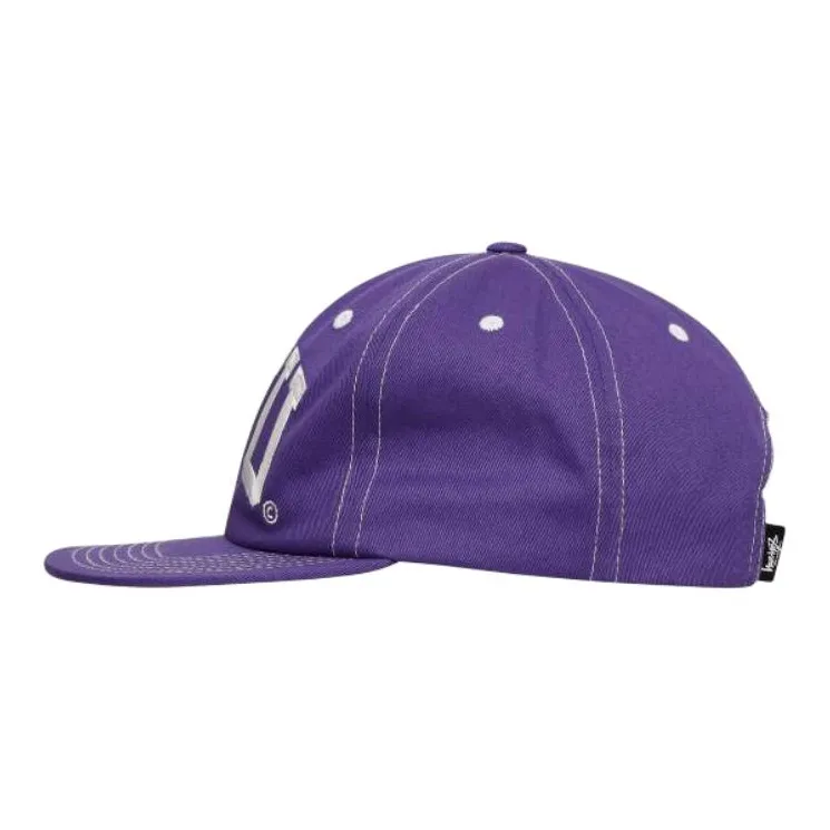 Stussy Cotton Baseball Caps Men's Purple-0