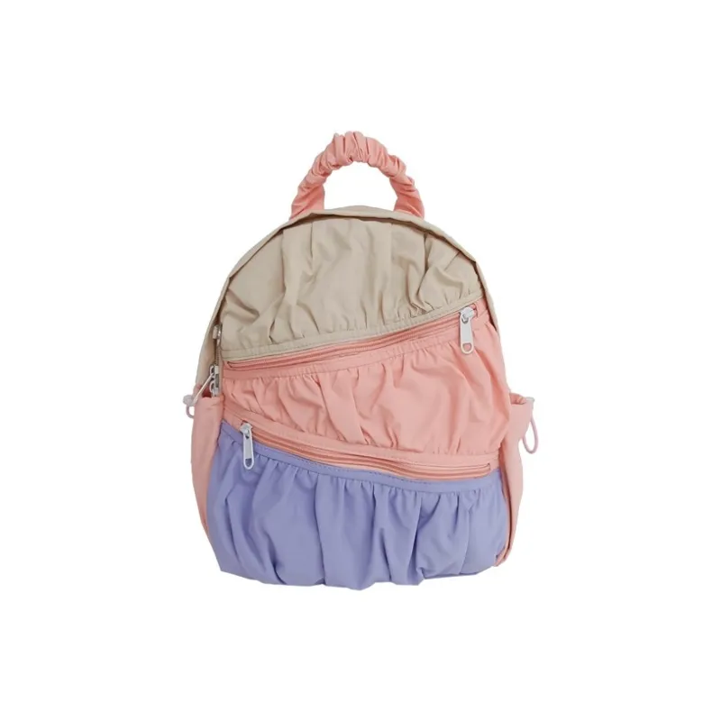 Parker Bear Composite Cloth Backpack Regular Unisex Purple/Blue/Beige-1