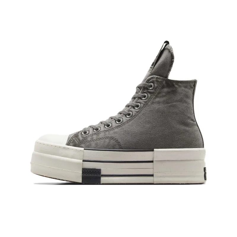 Converse Chuck 70 Anti-Slip Wear-Resistant High-Top Canvas Shoes Unisex Gray White-0
