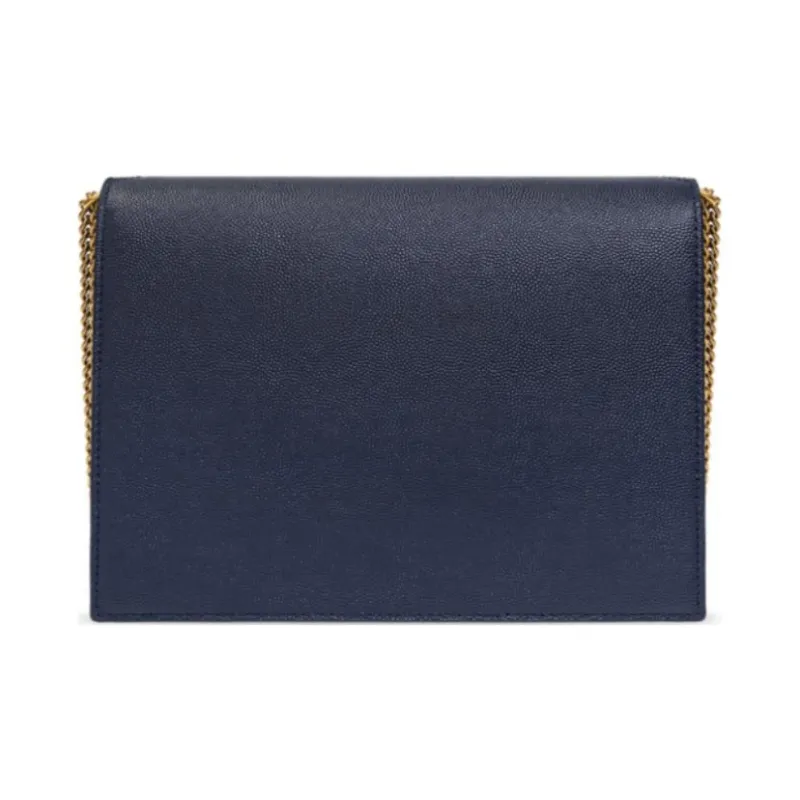 SAINT LAURENT CASSANDRA Calfskin Crossbody Bag, Shoulder Bag Women's Marine Blue-2