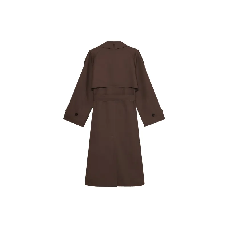 THE SEA LIFE Trench Coat Women's Red Brown-1