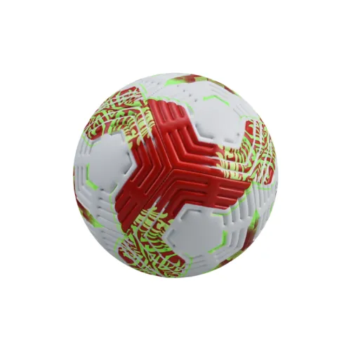 Summos Size 5 Soccer PU Machine Stitched Soccer Ball Unisex White Red Green