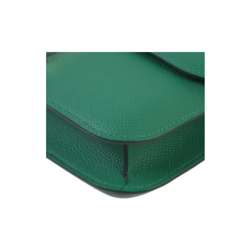 HERMES Constance Epsom Leather Shoulder Bag Crossbody Bag Women's U4 Vert Vertigo Iridescent Green/Velour Green-14