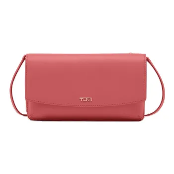 TUMI Leather Wallet Crossbody Bag Women's Guest Star Rose