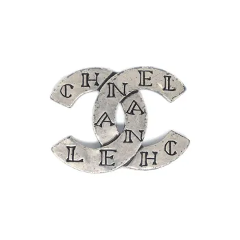 CHANEL 1999 Cc Logo engraved Brooch