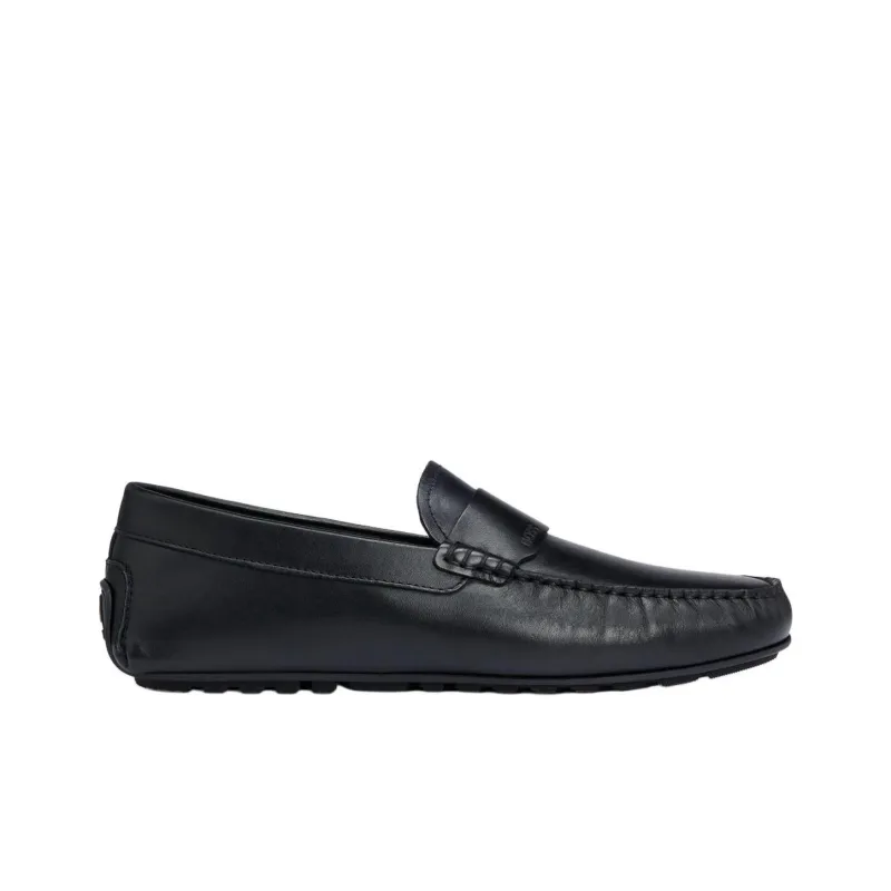 BOSS Noel Logo-debossed Leather Loafers-1