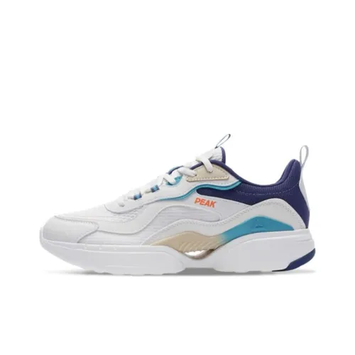 PEAK Slip Resistant Breathable Low Top Platform Casual Running Shoes Men's White