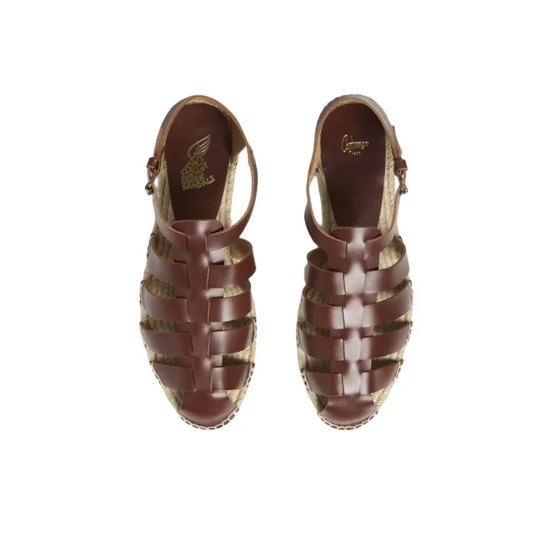 Castaner x ANCIENT GREEK SANDALS Samos Roman Sandals Men's Brown-3