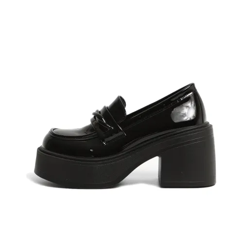 NUNZ Loafers Women's Black Glossy/Black Matte