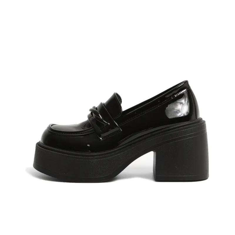 NUNZ Loafers Women's Black Glossy/Black Matte-0