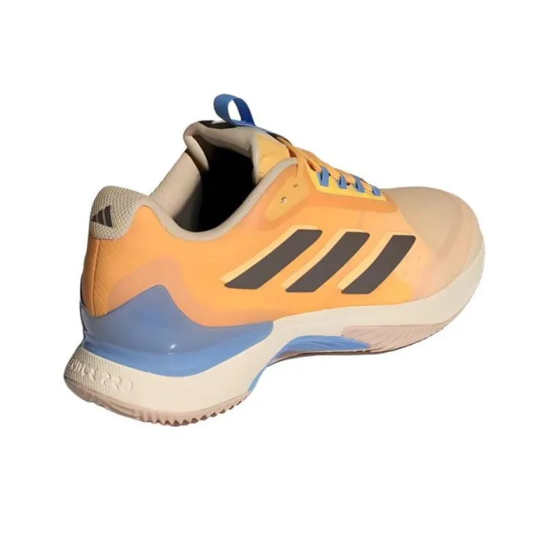 Adidas Avacourt Tennis Abbacoat 2 Slip Resistant Low Top Tennis Shoes Women's Yellow Black Blue-3