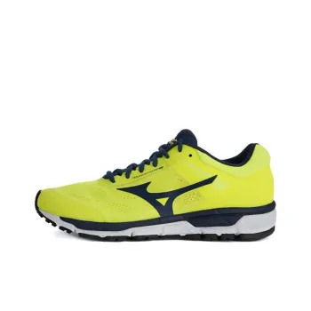 Mizuno Cushioned Wear-Resistant Slip-Resistant Low-Top Running Shoes Men's Yellow Navy
