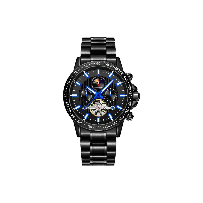 KUN HUANG Mechanical Movement Watch Men's Watches Black Dial-1