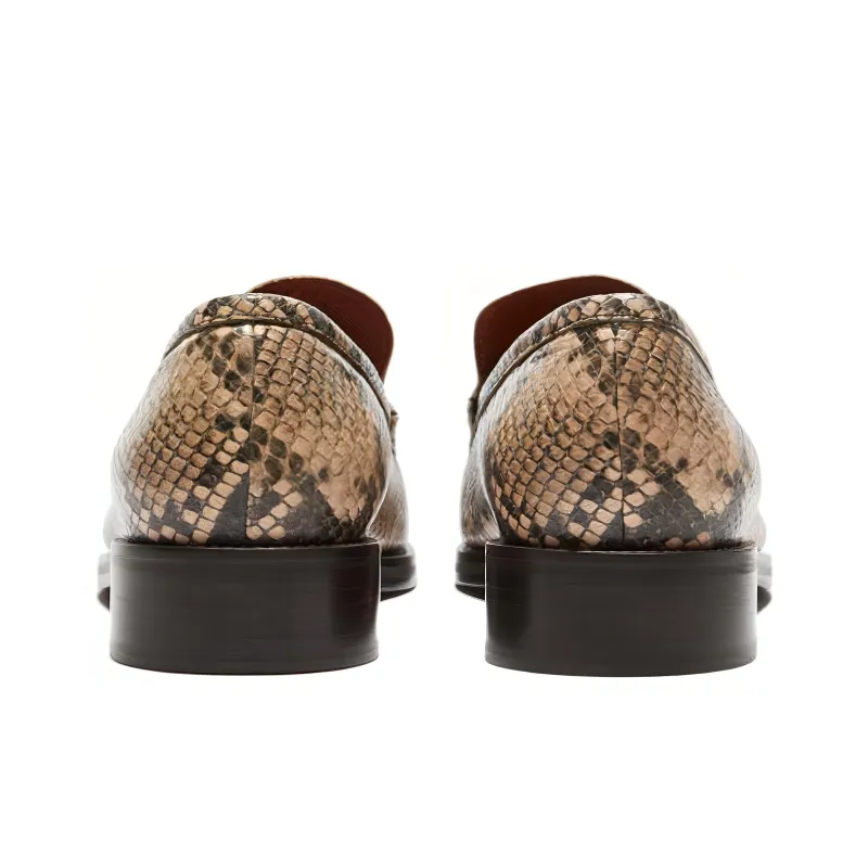 Acne Studios Snakeskin-print Leather Loafers-2