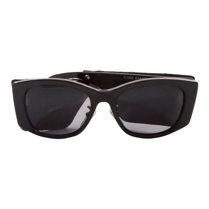 CHANEL 2000s Quilted leather Sunglasses-1