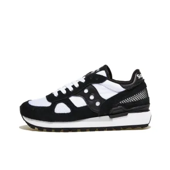 Saucony Shadow Original Cushioning, Wear Resistant Low Top Casual Running Shoes Unisex Black White