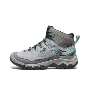 KEEN Targhee Cushioned Wear Resistant Breathable Mid Top Outdoor Shoes Women's Gray Green