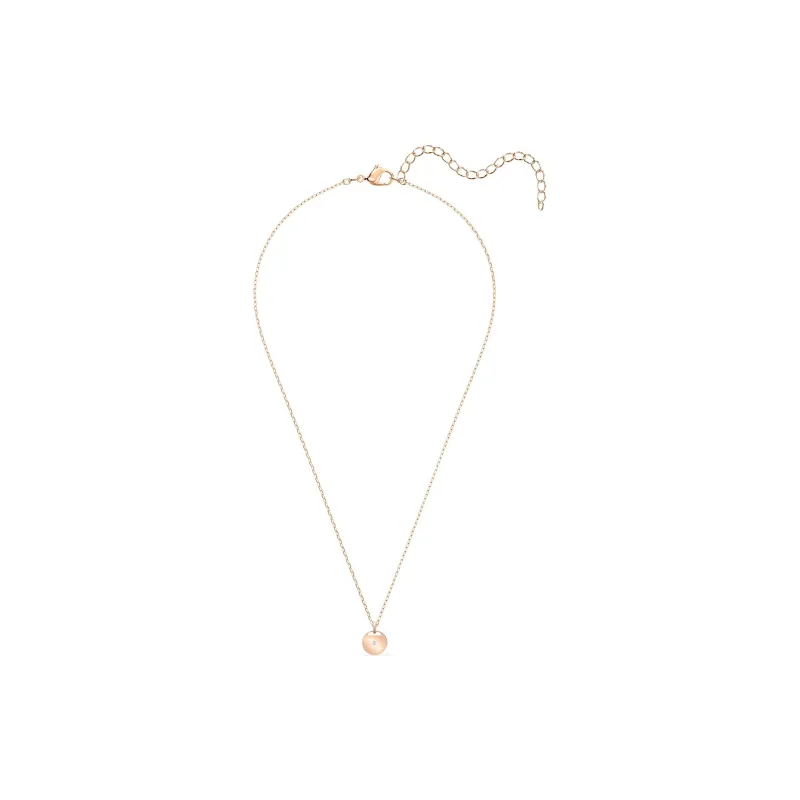 Swarovski Rose Gold-Plated Glass Crystal Stainless Steel Necklaces Unisex Gold-0
