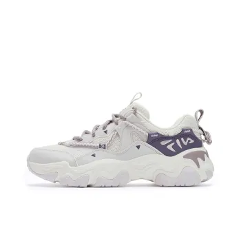 FILA FLUID 5 Anti Slip Wear Resistant Low Top Casual Shoes Women's White Purple