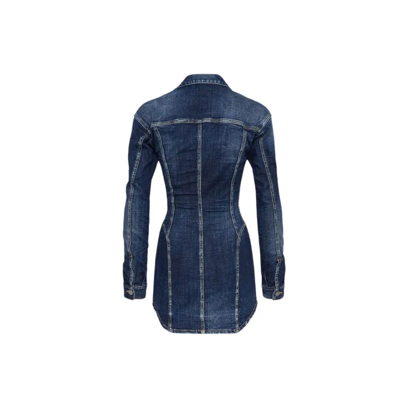 DSQUARED 2 Distressed Mini Denim Dress-1
