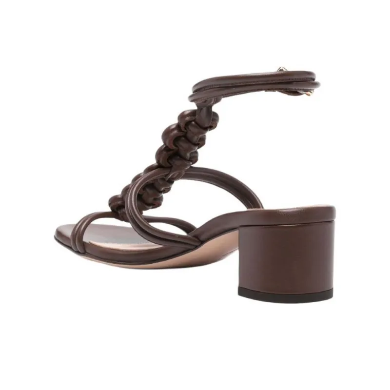 GIANVITO ROSSI Capua One Strap Sandals 4.5cm Women's Brown-3