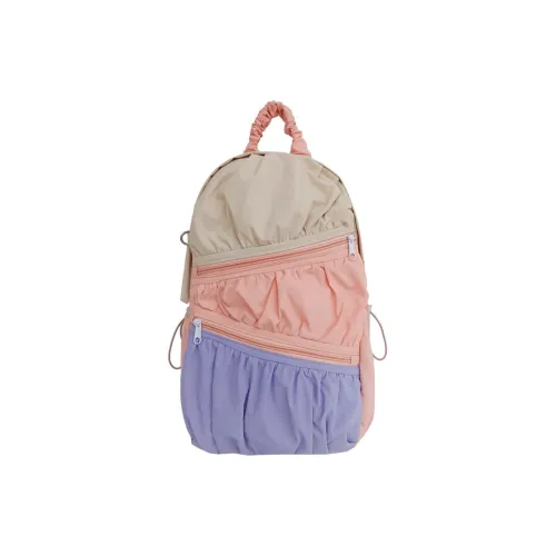 Parker Bear Composite Cloth Backpack Regular Unisex Purple/Blue/Beige