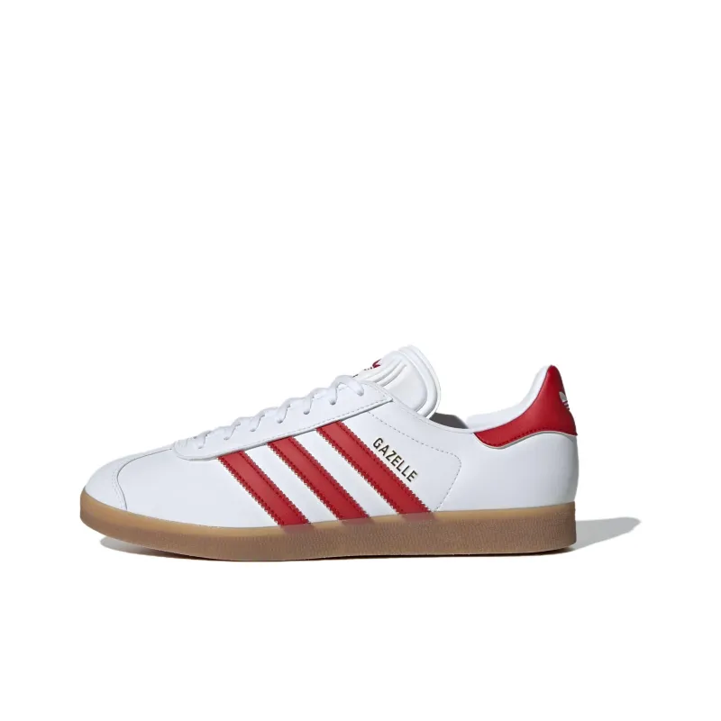 Adidas Gazelle Leather 'White Red Gum'-0