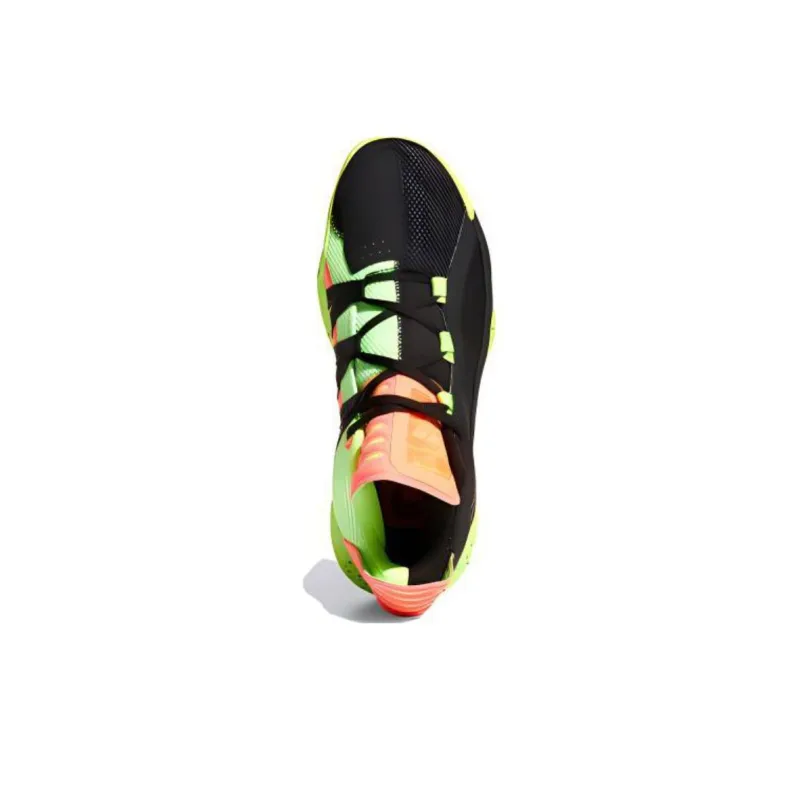 Adidas Dame 6 Black Signal Green Coral-3