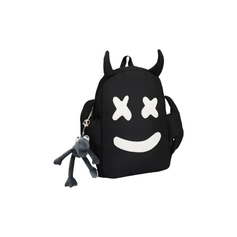 BAODIDAISHU Nylon Backpack Regular Unisex White/Black-3