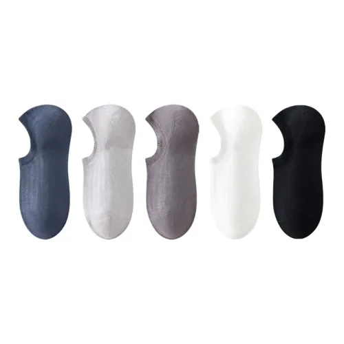 MIIOW No Show Socks Men's 5 Pack Mixed Color