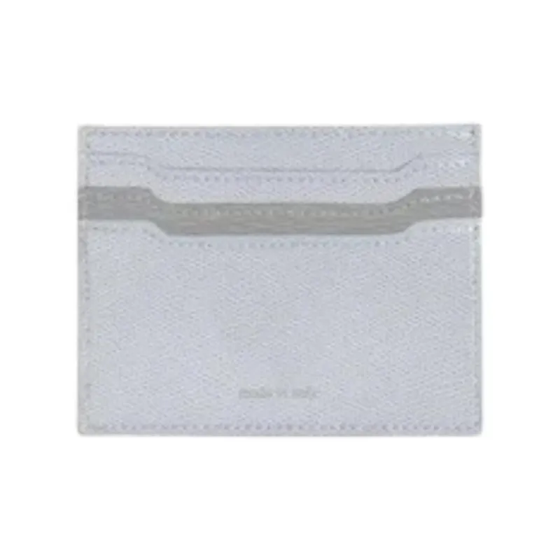 SENREVE Leather Card Holder Women's Ice Blue With Silver Accents-1